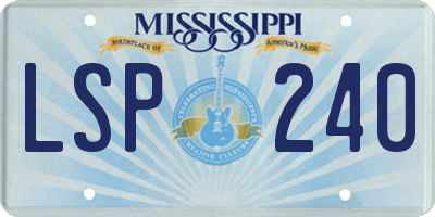 MS license plate LSP240