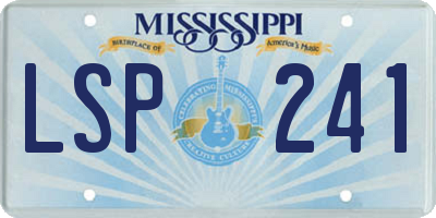 MS license plate LSP241