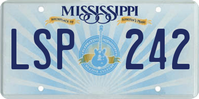 MS license plate LSP242