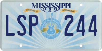 MS license plate LSP244