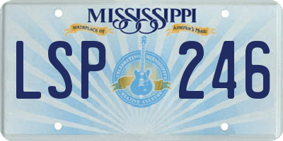 MS license plate LSP246