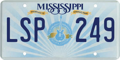 MS license plate LSP249