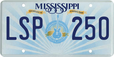 MS license plate LSP250