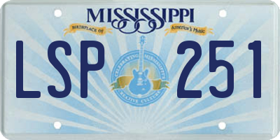MS license plate LSP251