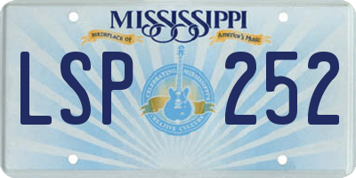 MS license plate LSP252