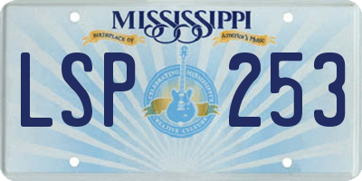 MS license plate LSP253
