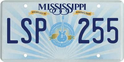 MS license plate LSP255