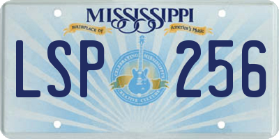 MS license plate LSP256