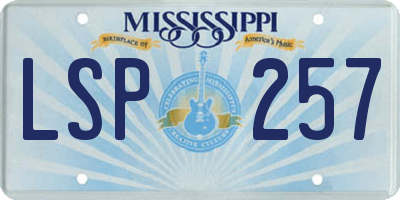 MS license plate LSP257