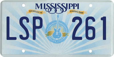 MS license plate LSP261