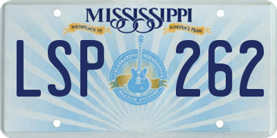 MS license plate LSP262