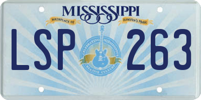MS license plate LSP263