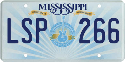 MS license plate LSP266