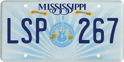 MS license plate LSP267