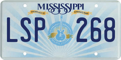 MS license plate LSP268