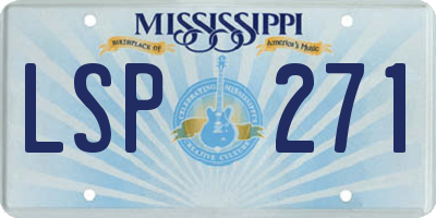 MS license plate LSP271