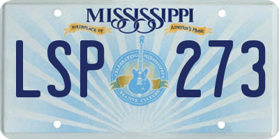 MS license plate LSP273