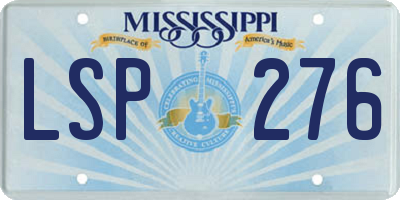 MS license plate LSP276