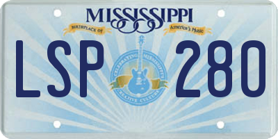 MS license plate LSP280