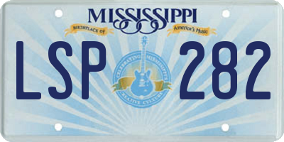 MS license plate LSP282