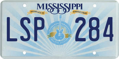 MS license plate LSP284