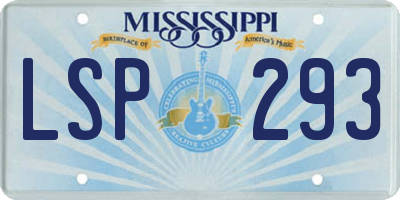 MS license plate LSP293