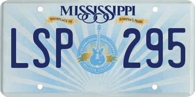 MS license plate LSP295