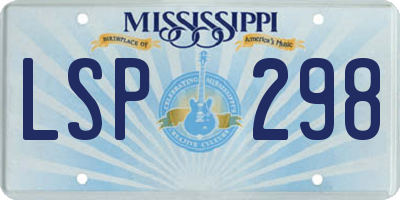 MS license plate LSP298