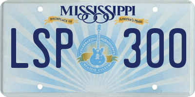 MS license plate LSP300