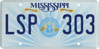 MS license plate LSP303