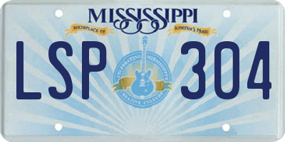 MS license plate LSP304