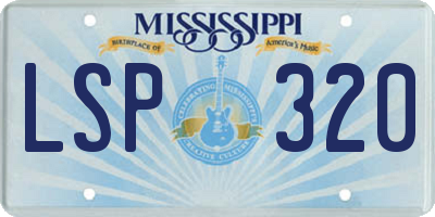 MS license plate LSP320
