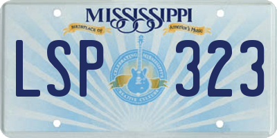 MS license plate LSP323