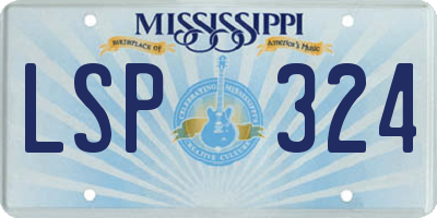 MS license plate LSP324