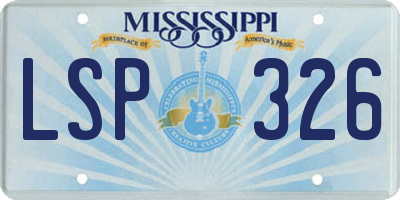 MS license plate LSP326