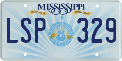 MS license plate LSP329