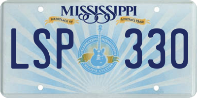 MS license plate LSP330