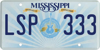 MS license plate LSP333