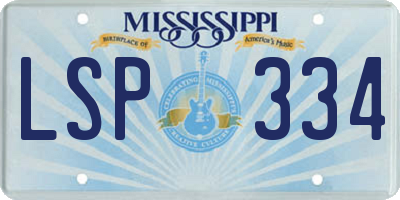 MS license plate LSP334