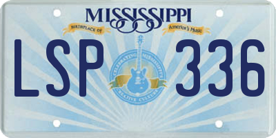 MS license plate LSP336