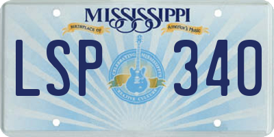 MS license plate LSP340