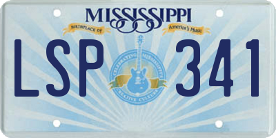 MS license plate LSP341