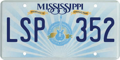 MS license plate LSP352