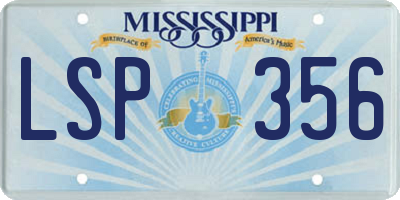 MS license plate LSP356