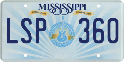 MS license plate LSP360