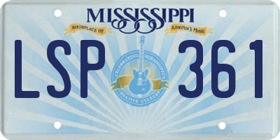 MS license plate LSP361