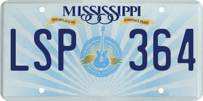 MS license plate LSP364
