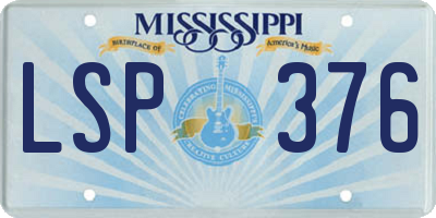 MS license plate LSP376