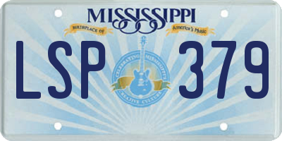 MS license plate LSP379