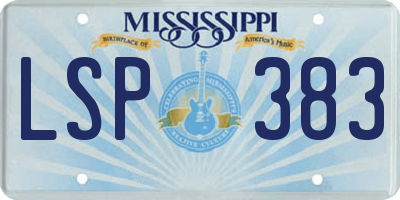MS license plate LSP383